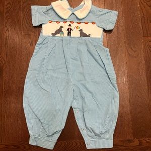 Boys smocked circus outfit